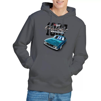 Charcoal Heather - Side - Chevrolet Unisex Adult Classic Camaro Heather Hoodie
