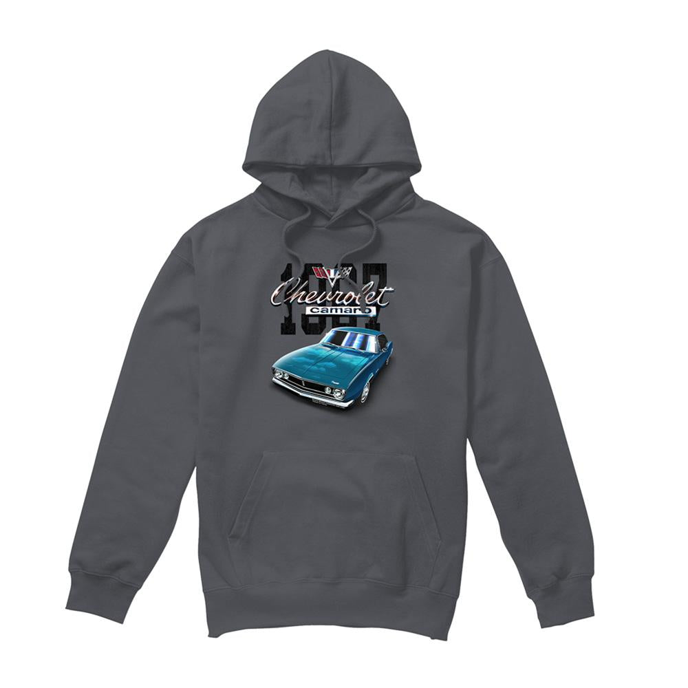 Charcoal Heather - Front - Chevrolet Unisex Adult Classic Camaro Heather Hoodie