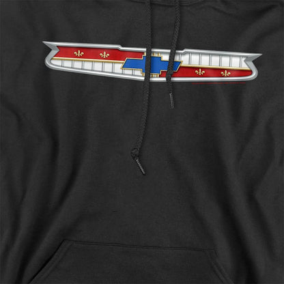 Black - Side - Chevrolet Unisex Adult 56 Bel Air Emblem Hoodie