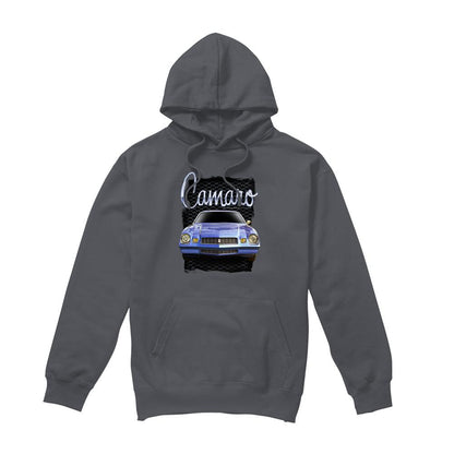 Charcoal-Yellow - Front - Chevrolet Unisex Adult Camaro Hoodie