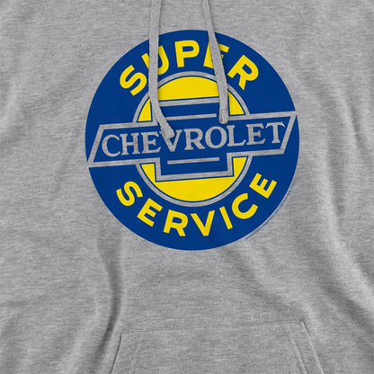 Athletic Heather - Side - Chevrolet Unisex Adult Super Service Hoodie