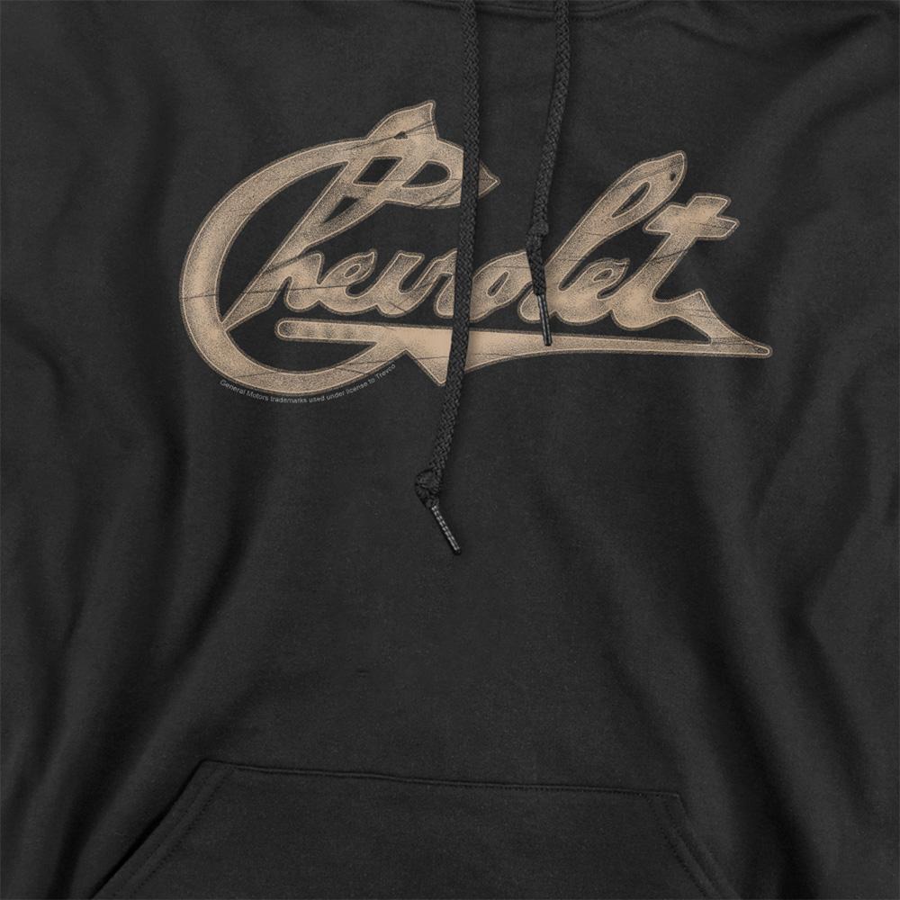 Black - Side - Chevrolet Unisex Adult Script Hoodie