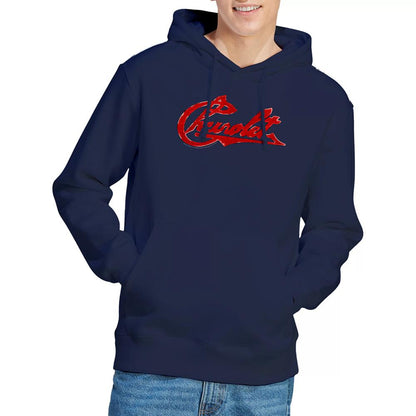 Navy - Lifestyle - Chevrolet Unisex Adult Distressed Logo Hoodie