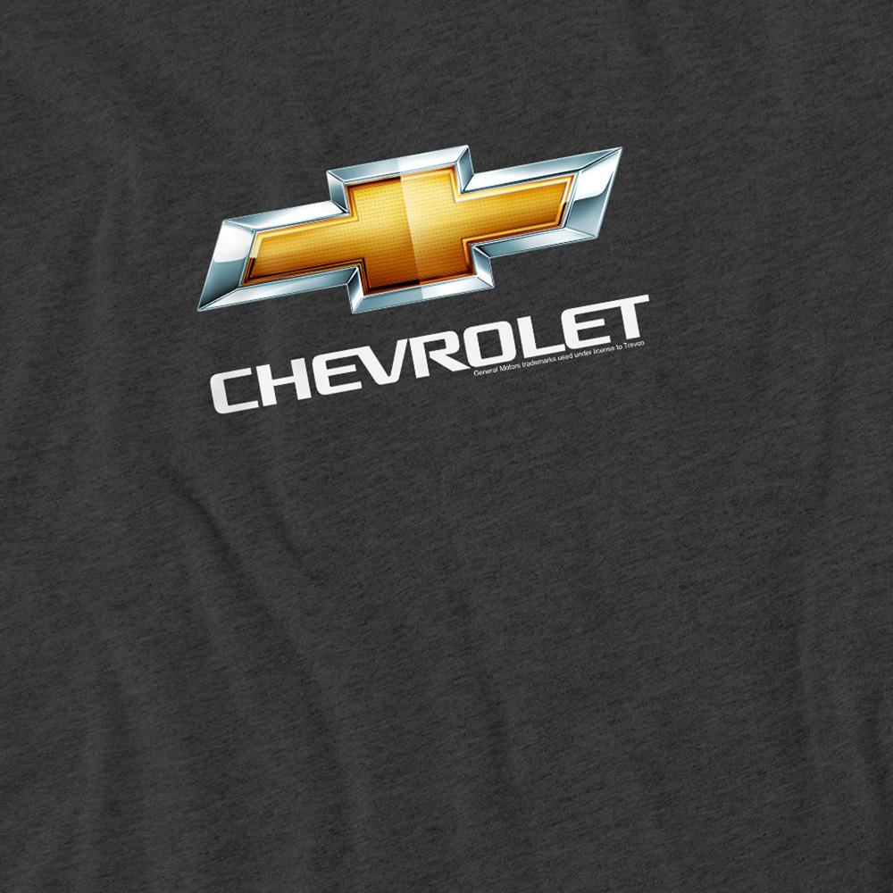 Charcoal - Side - Chevrolet Unisex Adult Bowtie Stacked T-Shirt