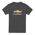 Charcoal - Front - Chevrolet Unisex Adult Bowtie Stacked T-Shirt