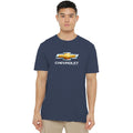 Navy - Lifestyle - Chevrolet Unisex Adult Bowtie Stacked T-Shirt
