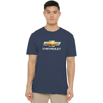 Navy - Lifestyle - Chevrolet Unisex Adult Bowtie Stacked T-Shirt