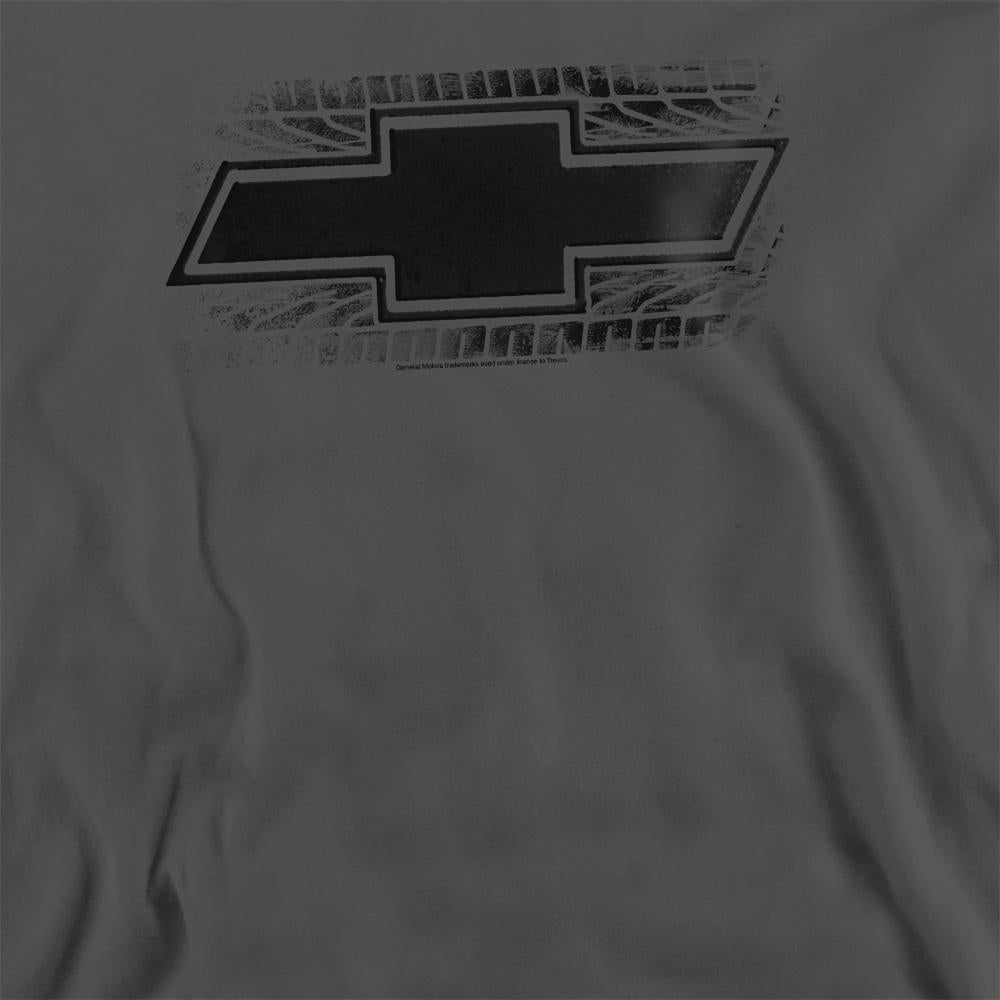 Charcoal - Side - Chevrolet Unisex Adult Bowtie Burnout Sweatshirt