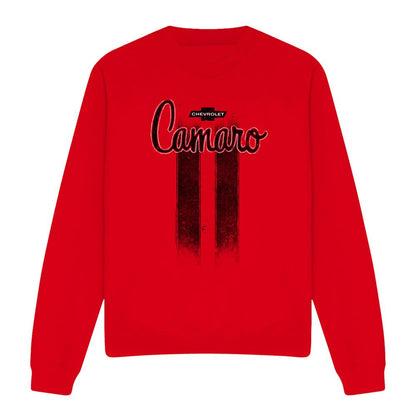 Red - Front - Chevrolet Unisex Adult Camaro Stripes Sweatshirt
