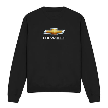 Black - Front - Chevrolet Unisex Adult Bowtie Stacked Sweatshirt
