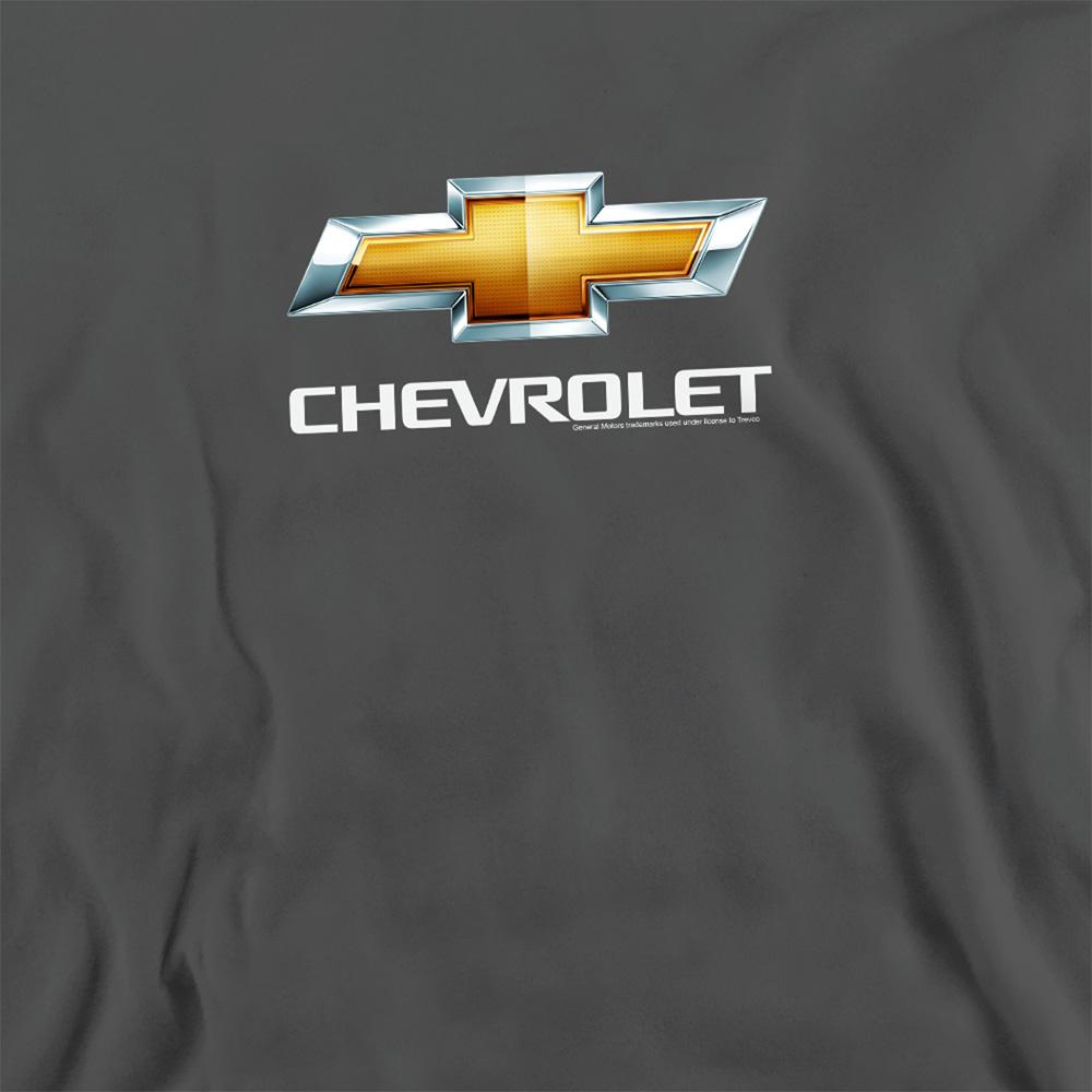 Charcoal - Side - Chevrolet Unisex Adult Bowtie Stacked Sweatshirt