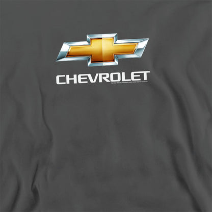 Charcoal - Side - Chevrolet Unisex Adult Bowtie Stacked Sweatshirt