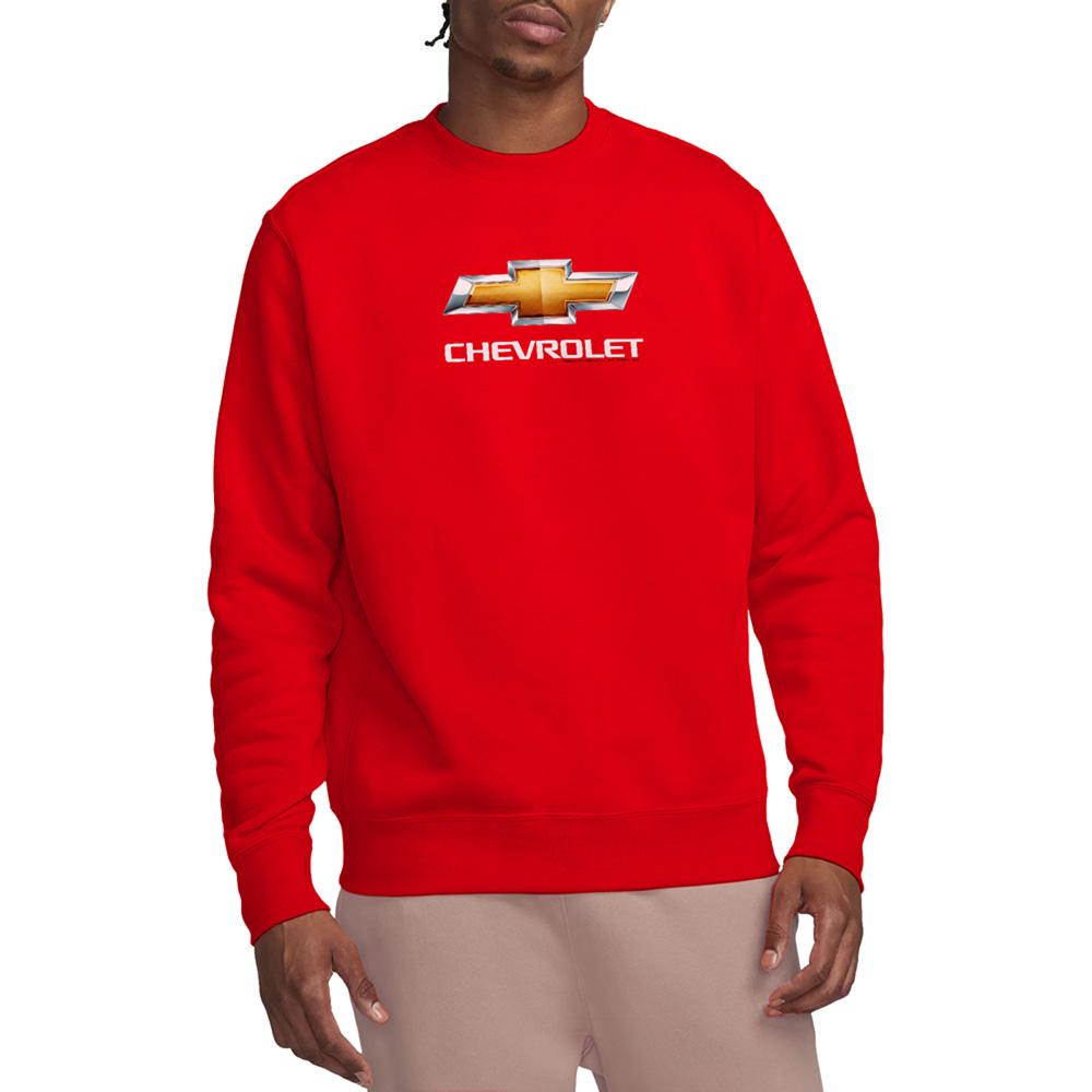 Red - Lifestyle - Chevrolet Unisex Adult Bowtie Stacked Sweatshirt