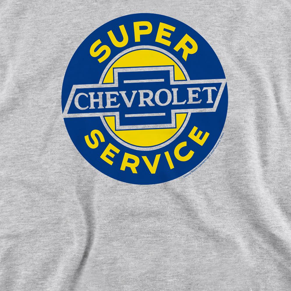 Athletic Heather - Side - Chevrolet Unisex Adult Super Service Heather Sweatshirt