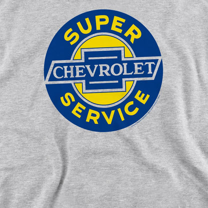 Athletic Heather - Side - Chevrolet Unisex Adult Super Service Heather Sweatshirt