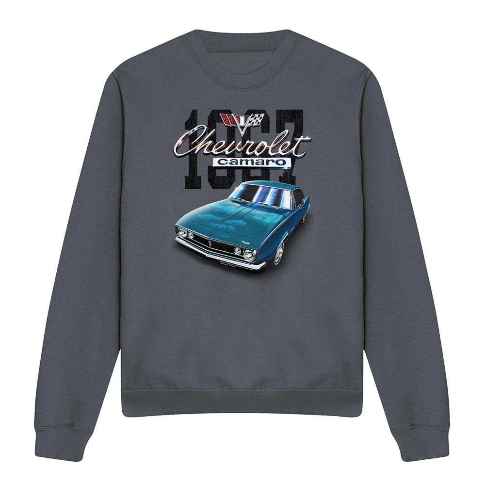 Charcoal - Front - Chevrolet Unisex Adult Classic Camaro Sweatshirt