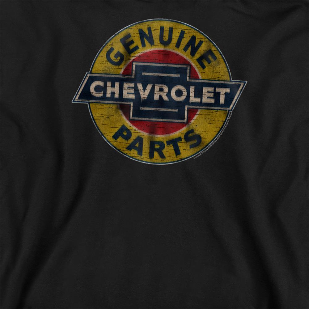 Black - Lifestyle - Chevrolet Unisex Adult Genuine Parts Distressed Sweatshirt