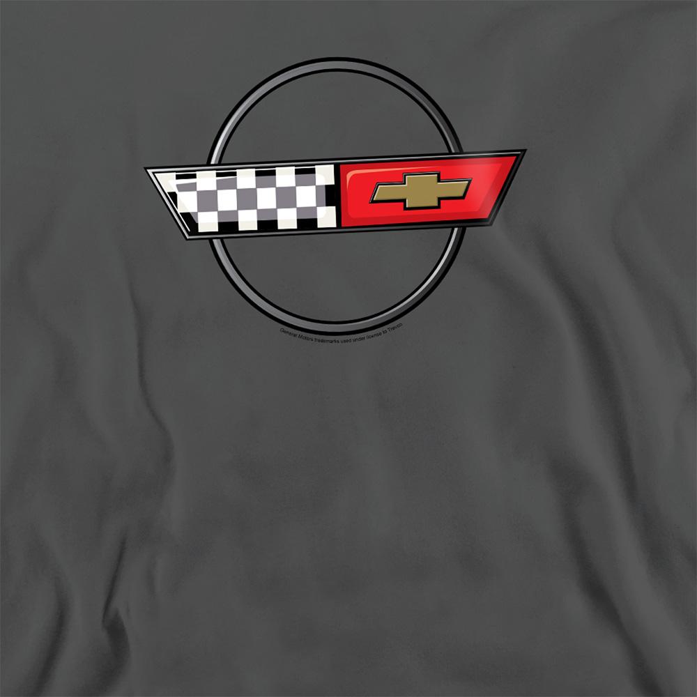 Charcoal - Side - Chevrolet Unisex Adult 4Th Gen Vette Logo Sweatshirt