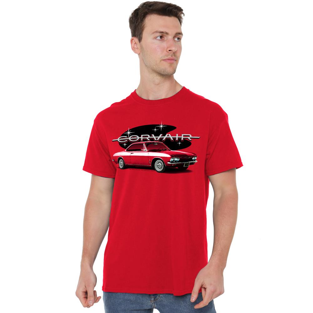 Red - Lifestyle - Chevrolet Unisex Adult 65 Corvair Mona Spyda Coupe T-Shirt