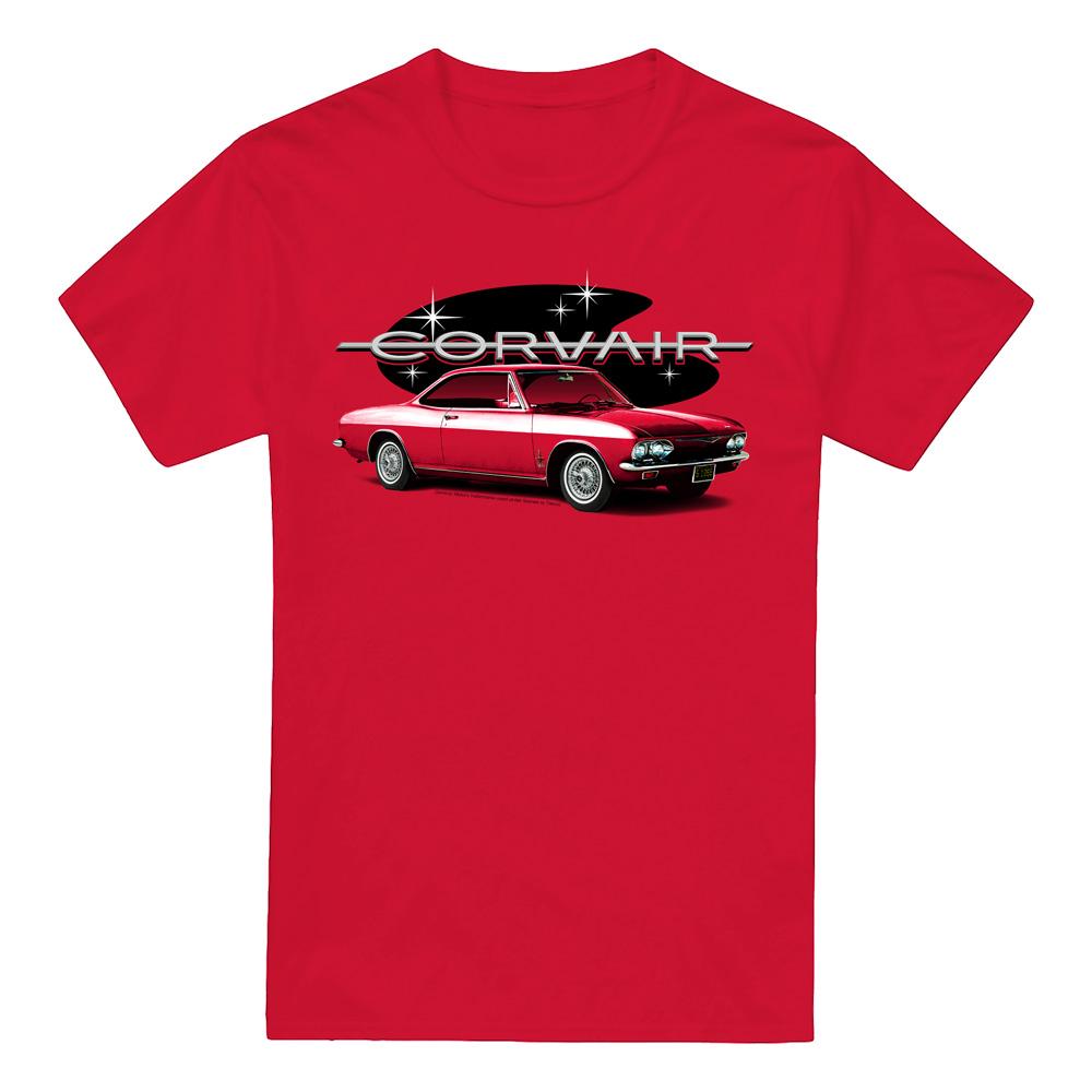 Red - Front - Chevrolet Unisex Adult 65 Corvair Mona Spyda Coupe T-Shirt