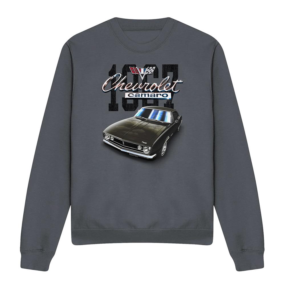 Charcoal - Front - Chevrolet Unisex Adult Classic Camaro Sweatshirt