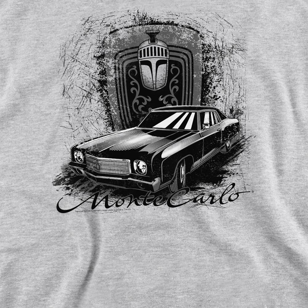 Athletic Heather - Side - Chevrolet Unisex Adult Monte Carlo Drawing Sweatshirt