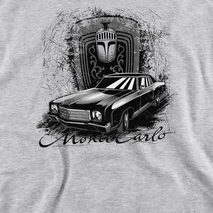 Athletic Heather - Side - Chevrolet Unisex Adult Monte Carlo Drawing Sweatshirt