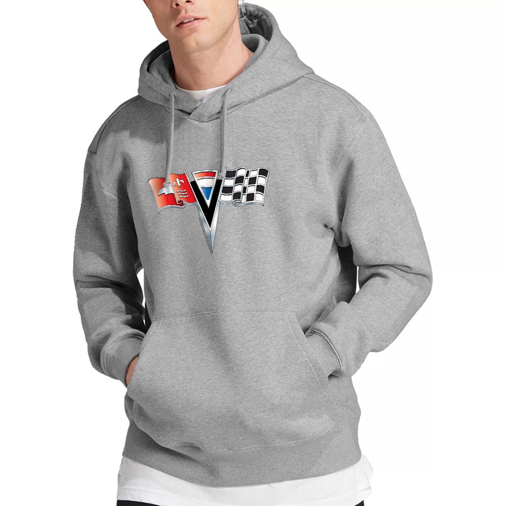 Athletic Heather - Back - Chevrolet Unisex Adult 2Nd Gen Vette Nose Emblem Hoodie