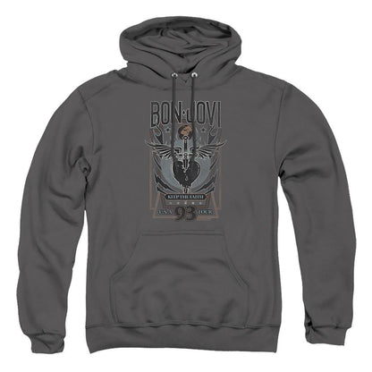 Charcoal - Front - Bon Jovi Unisex Adult Keep The Faith Hoodie