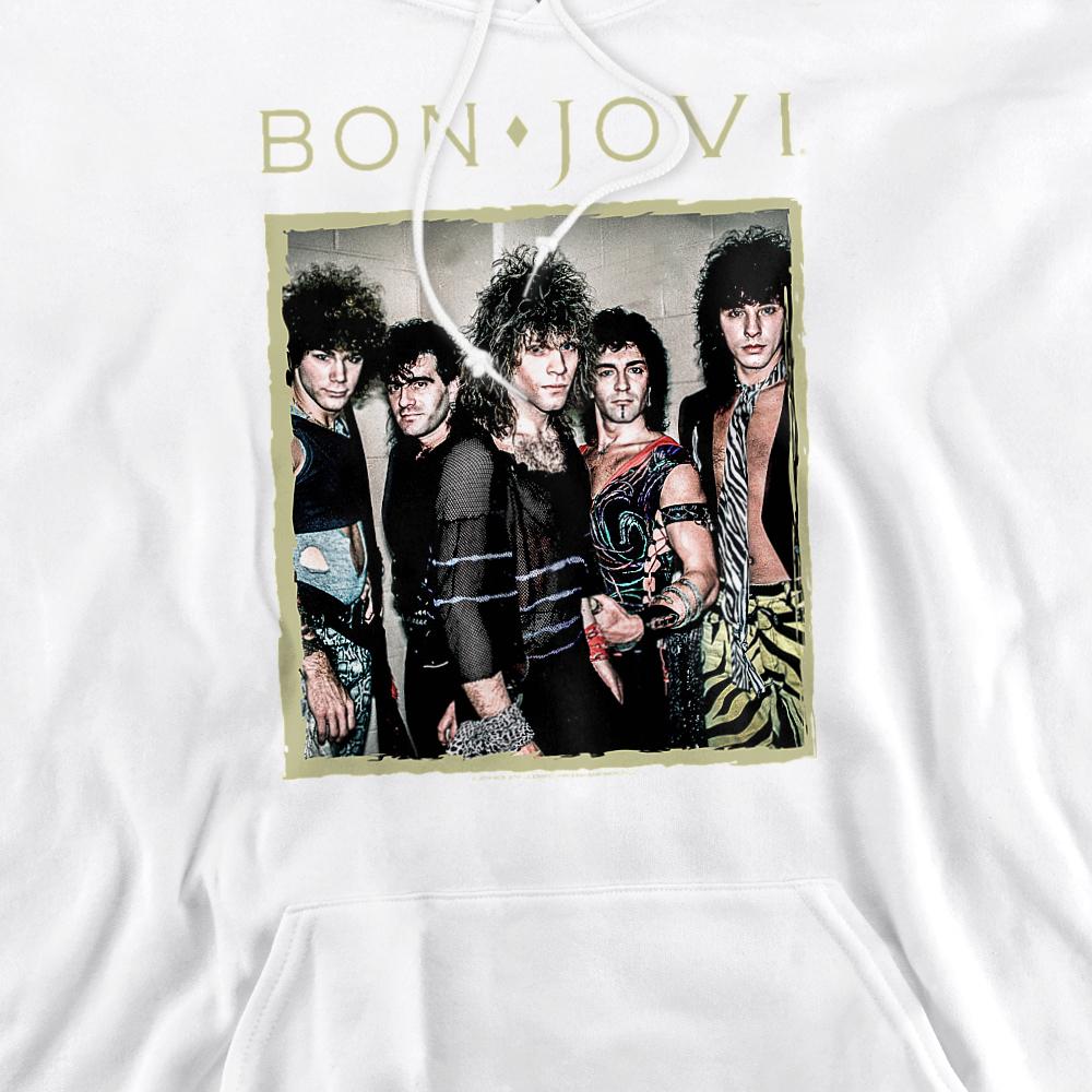 White - Back - Bon Jovi Unisex Adult Framed Hoodie