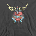Charcoal - Back - Bon Jovi Unisex Adult Daggered Hoodie