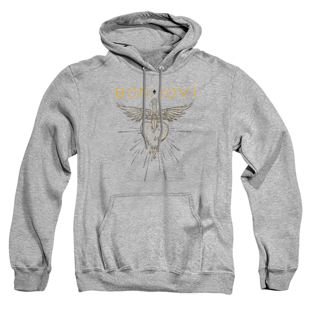 Athletic Heather - Front - Bon Jovi Unisex Adult Greatest Hits Heather Hoodie