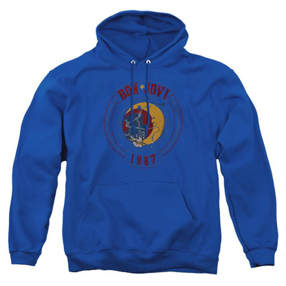 Royal Blue - Front - Bon Jovi Unisex Adult 1987 Hoodie