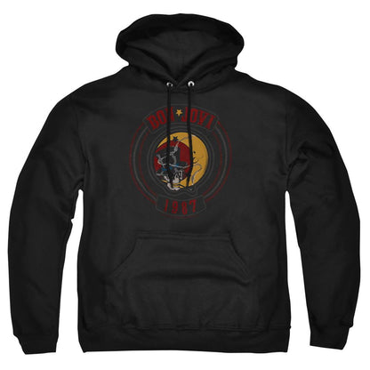 Black - Front - Bon Jovi Unisex Adult 1987 Hoodie