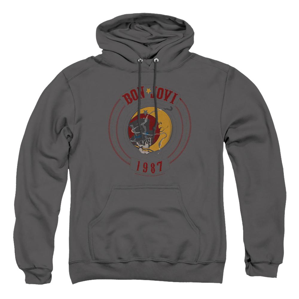 Charcoal - Front - Bon Jovi Unisex Adult 1987 Hoodie