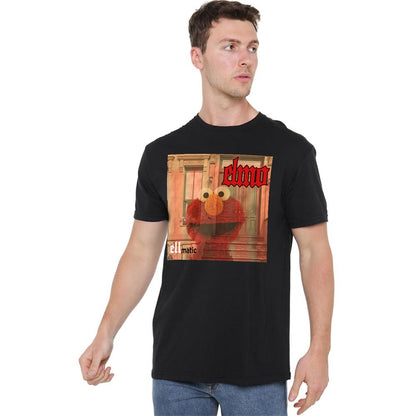 Black - Back - Sesame Street Unisex Adult Ellmatic Elmo T-Shirt
