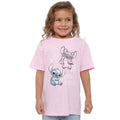 Light Pink - Front - Lilo & Stitch Girls Chill Vibes Stitch & Angel Sketch T-Shirt