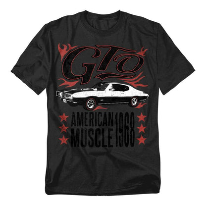 Black - Front - Pontiac Unisex Adult GTO Flames T-Shirt