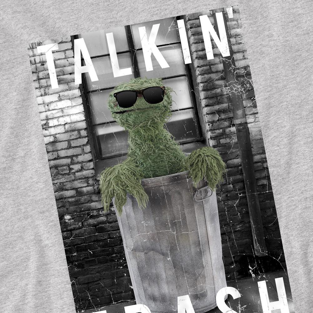 Athletic Heather - Side - Sesame Street Unisex Adult Talkin Trash T-Shirt