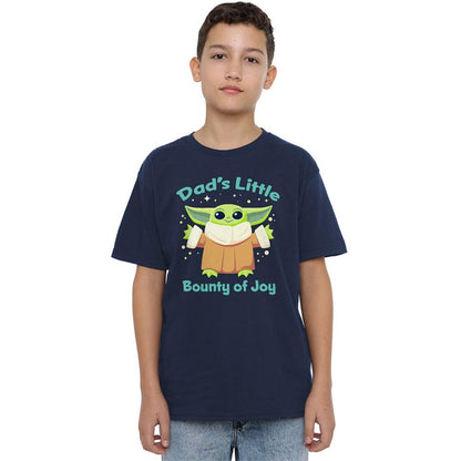 Navy - Front - Star Wars Boys Bounty Of Joy Grogu T-Shirt