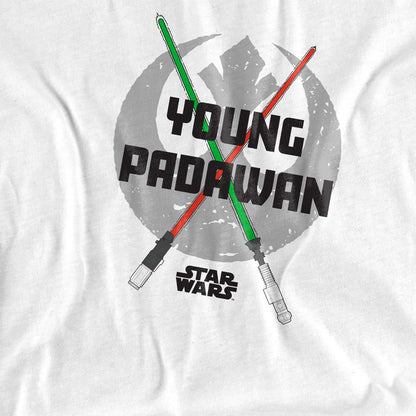 White - Back - Star Wars Boys Young Padawan Lightsaber T-Shirt