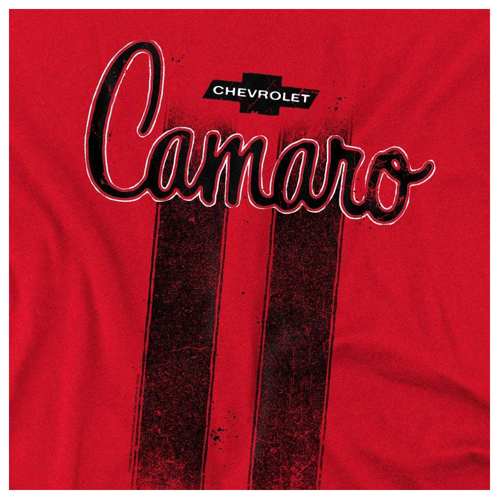 Red - Side - Chevrolet Unisex Adult Camaro Stripes T-Shirt