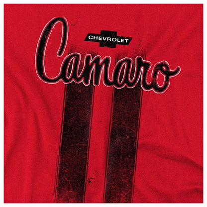 Red - Side - Chevrolet Unisex Adult Camaro Stripes T-Shirt
