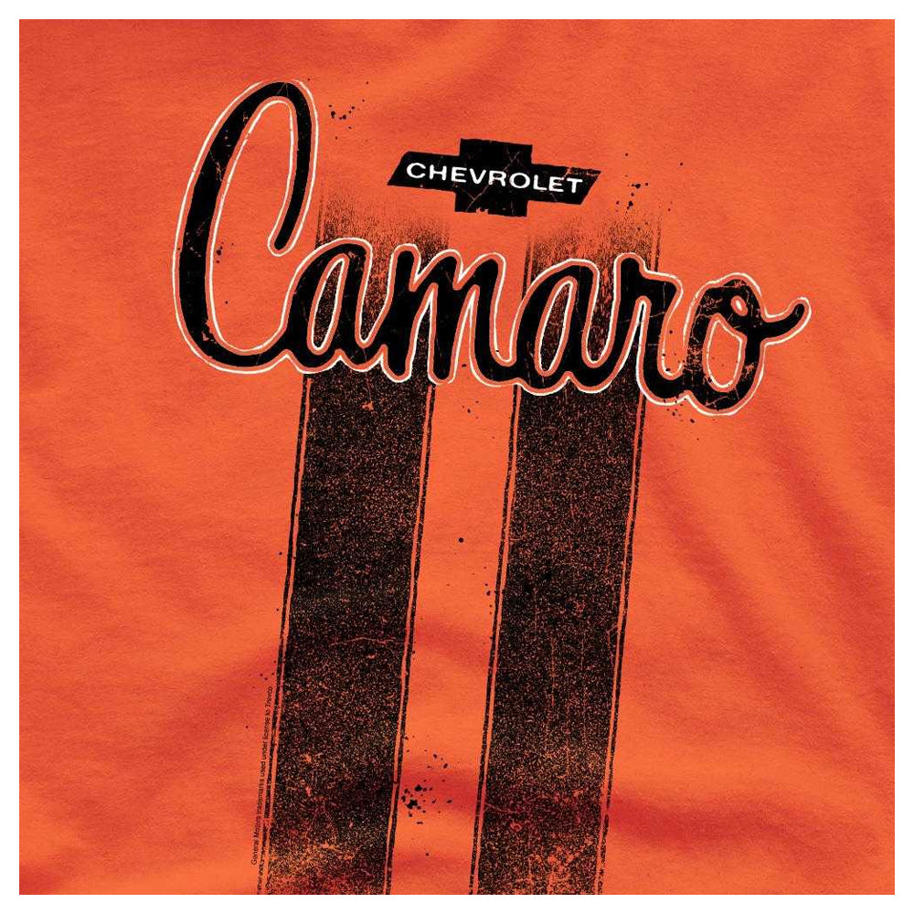 Orange - Side - Chevrolet Unisex Adult Camaro Stripes T-Shirt
