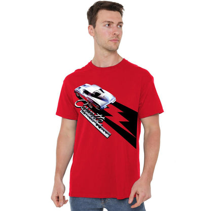 Red - Back - Chevrolet Unisex Adult Split Window Sting Ray T-Shirt