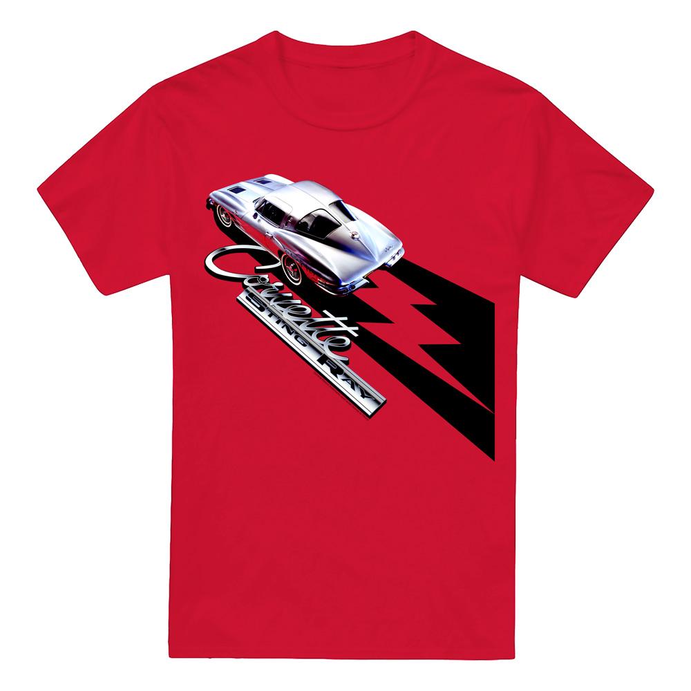 Red - Front - Chevrolet Unisex Adult Split Window Sting Ray T-Shirt