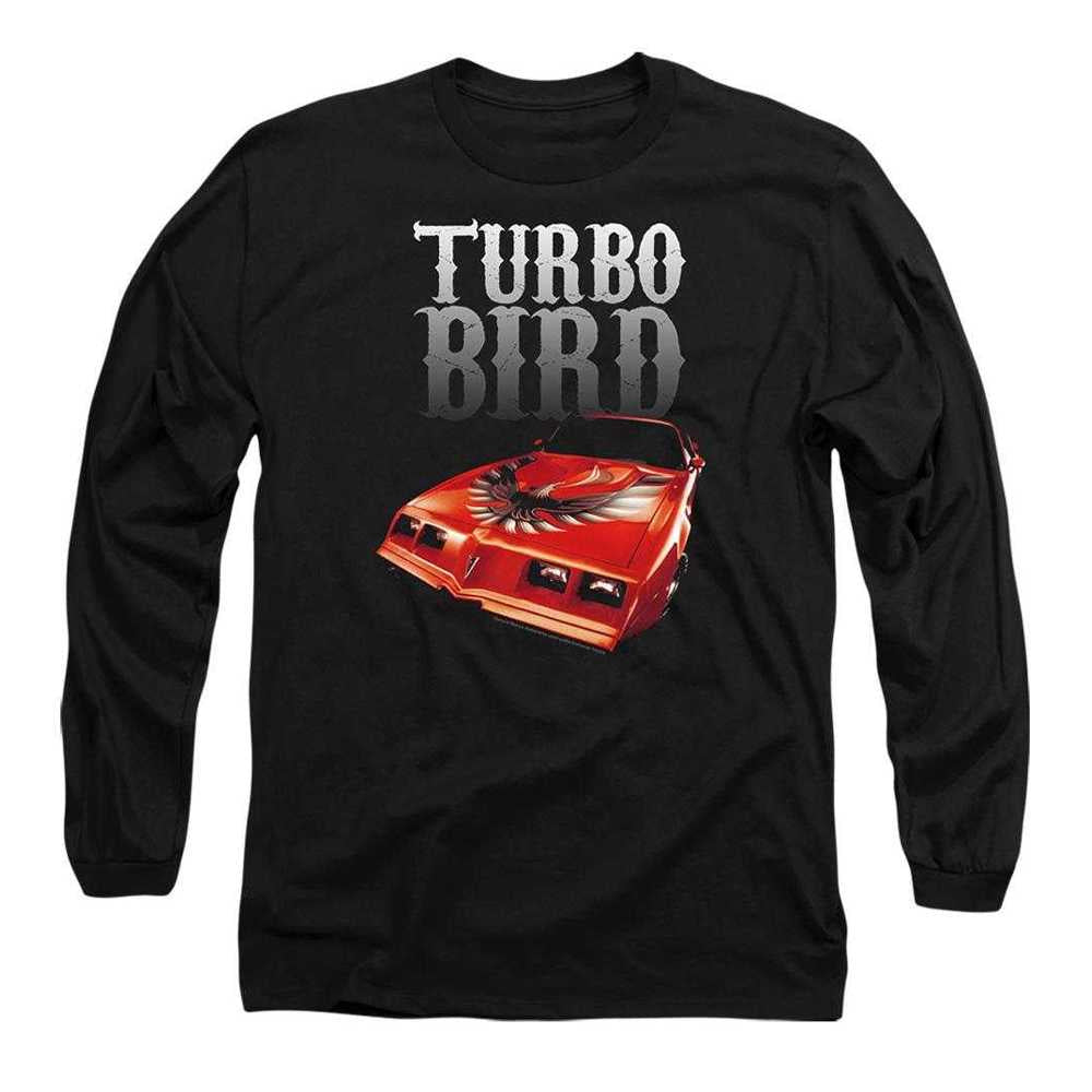 Black - Front - Pontiac Unisex Adult Turbo Bird Long-Sleeved T-Shirt