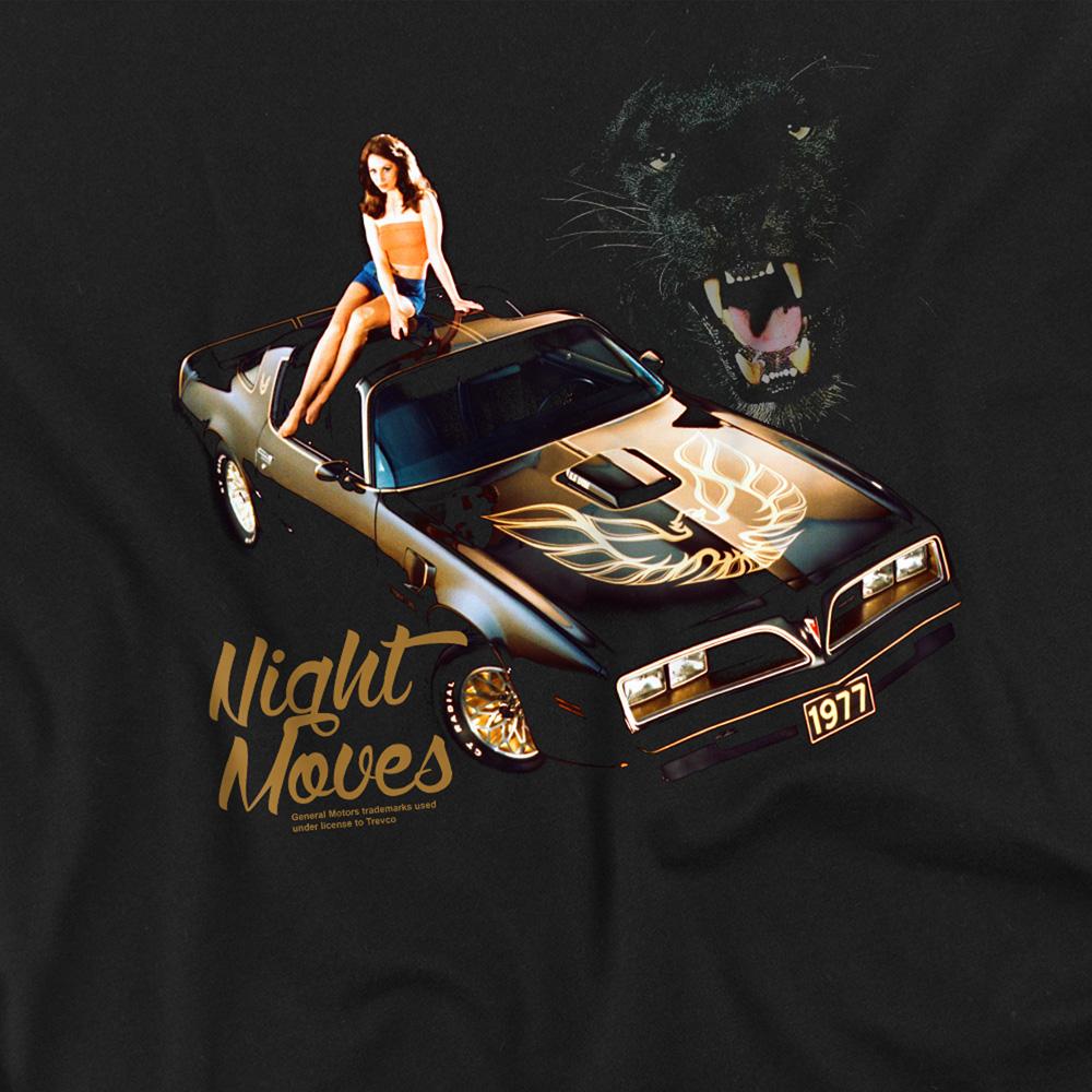 Black - Side - Pontiac Unisex Adult Night Moves T-Shirt