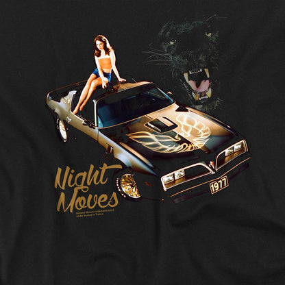 Black - Side - Pontiac Unisex Adult Night Moves T-Shirt