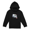 Black - Back - Winnie the Pooh Childrens-Kids Eeyore Snowflake Christmas Hoodie